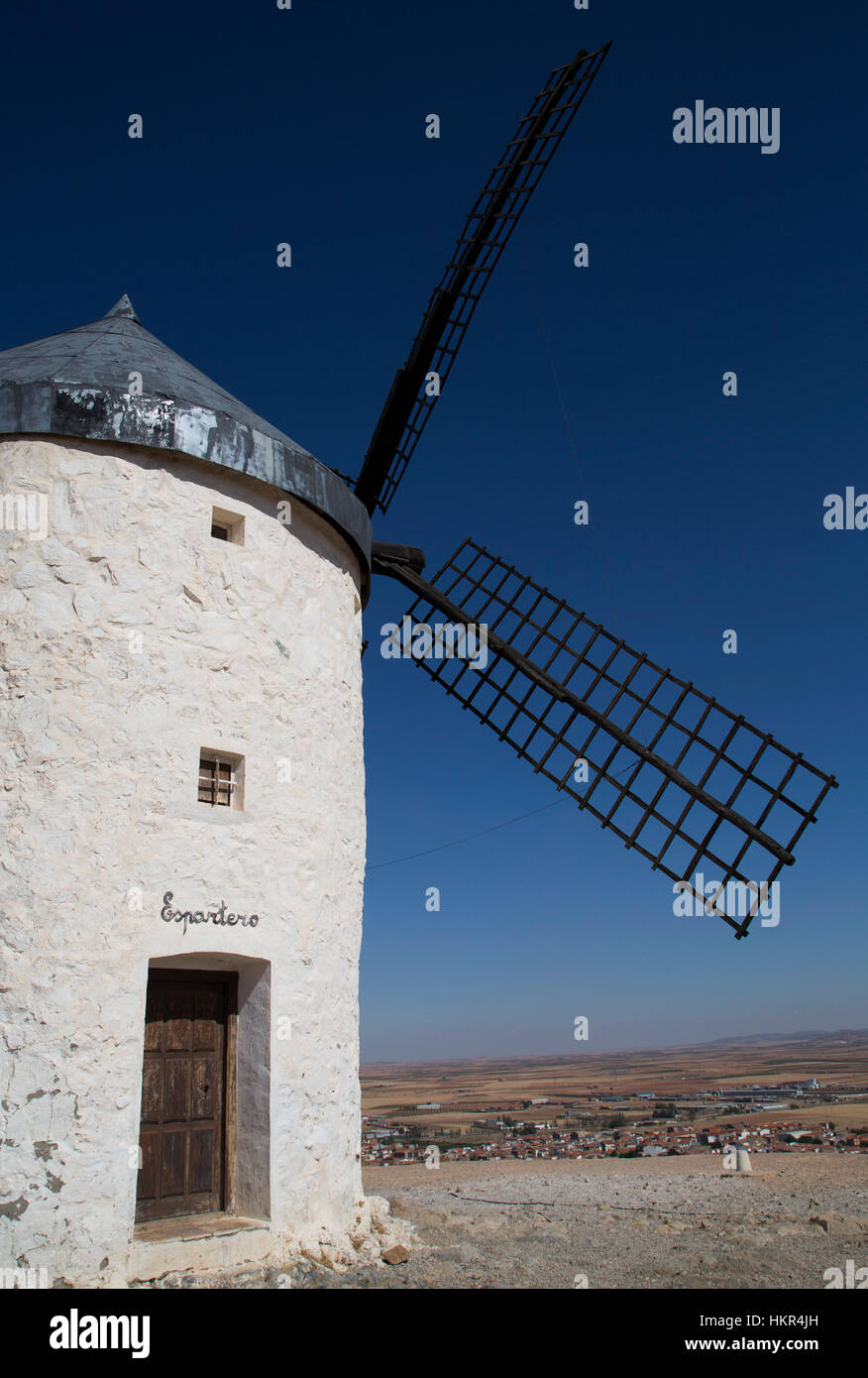 Windmühle, Consuegra, Kastilien-La Mancha, Spanien Stockfoto