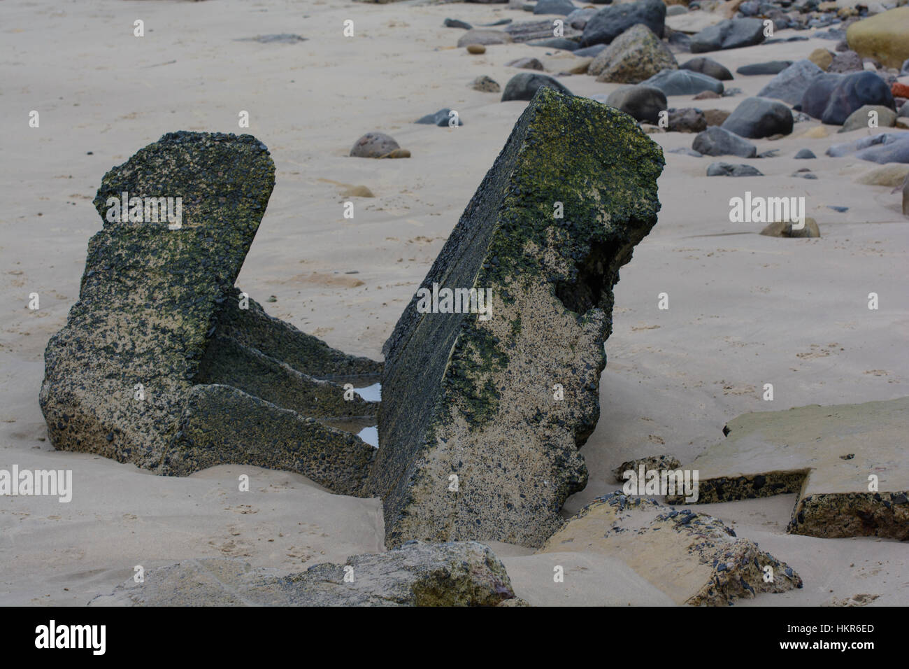 WW2 Küstenschutz Stockfoto