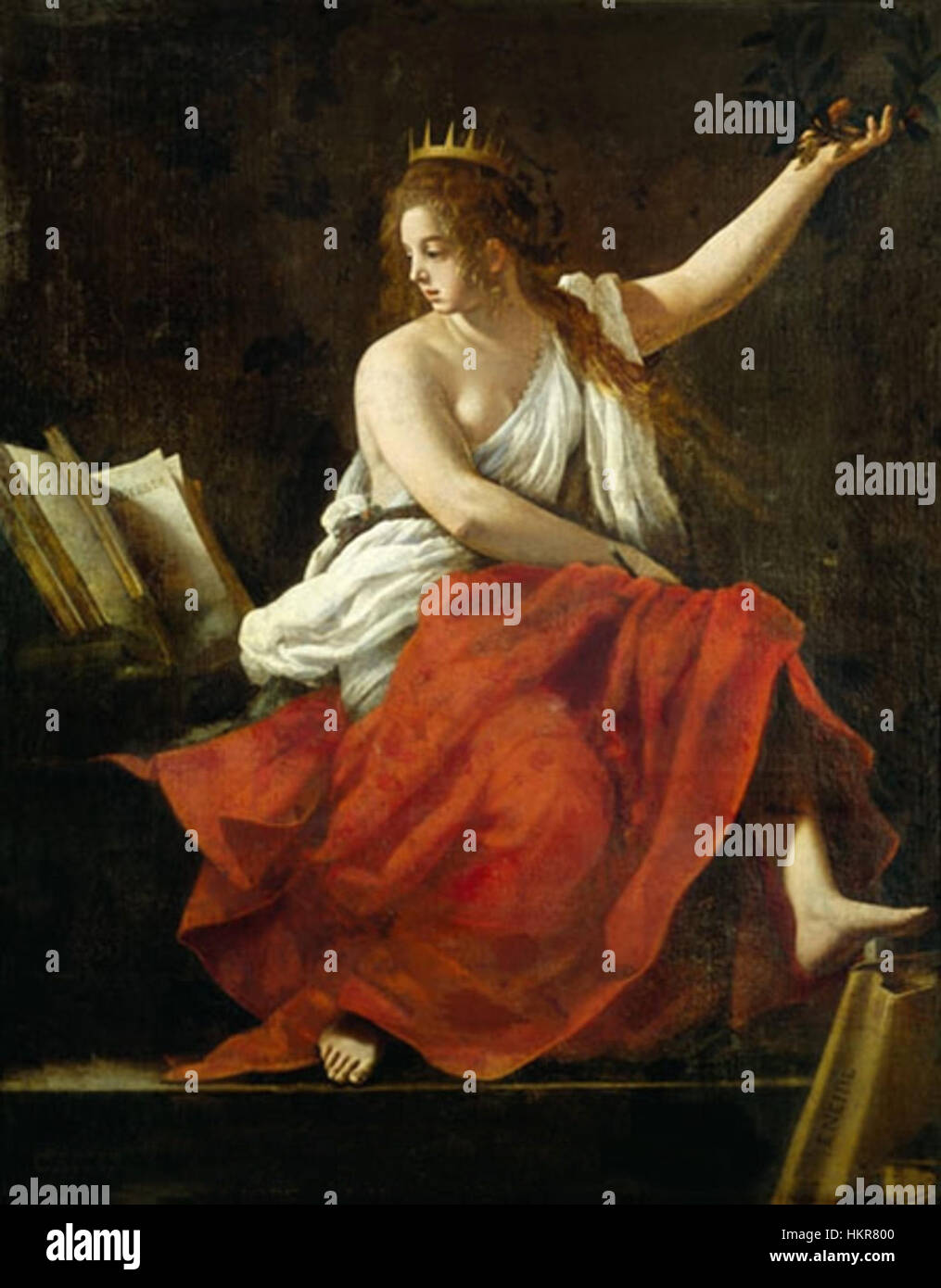 Calliope, Muse der epischen Poesie von Giovanni Baglione Stockfoto