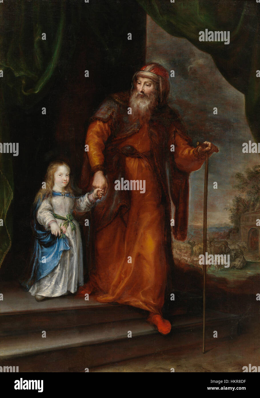 Camilo San Joaquin Prado (19. Jahrhundert) war ein Künstler, der für seine Porträts und historischen Szenen bekannt war. Sein Werk spiegelt den romantischen Stil dieser Zeit wider und betont Individualismus und dramatische Emotionen. Stockfoto