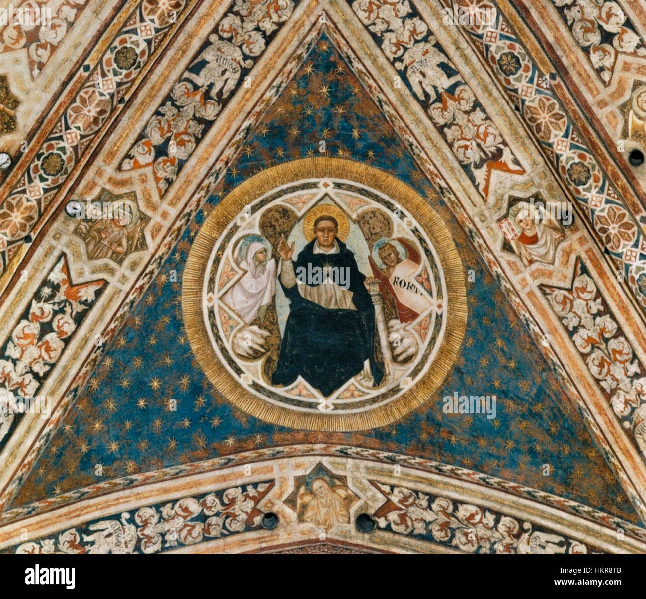 „Capella Strozzi7“ ist ein berühmtes historisches Kunstwerk mit einer detaillierten Darstellung der Strozzi-Kapelle. Es hebt seine architektonische Schönheit und religiöse Bedeutung hervor und erfasst das Wesen der Renaissance-Kunst und ihren kulturellen Einfluss. Stockfoto