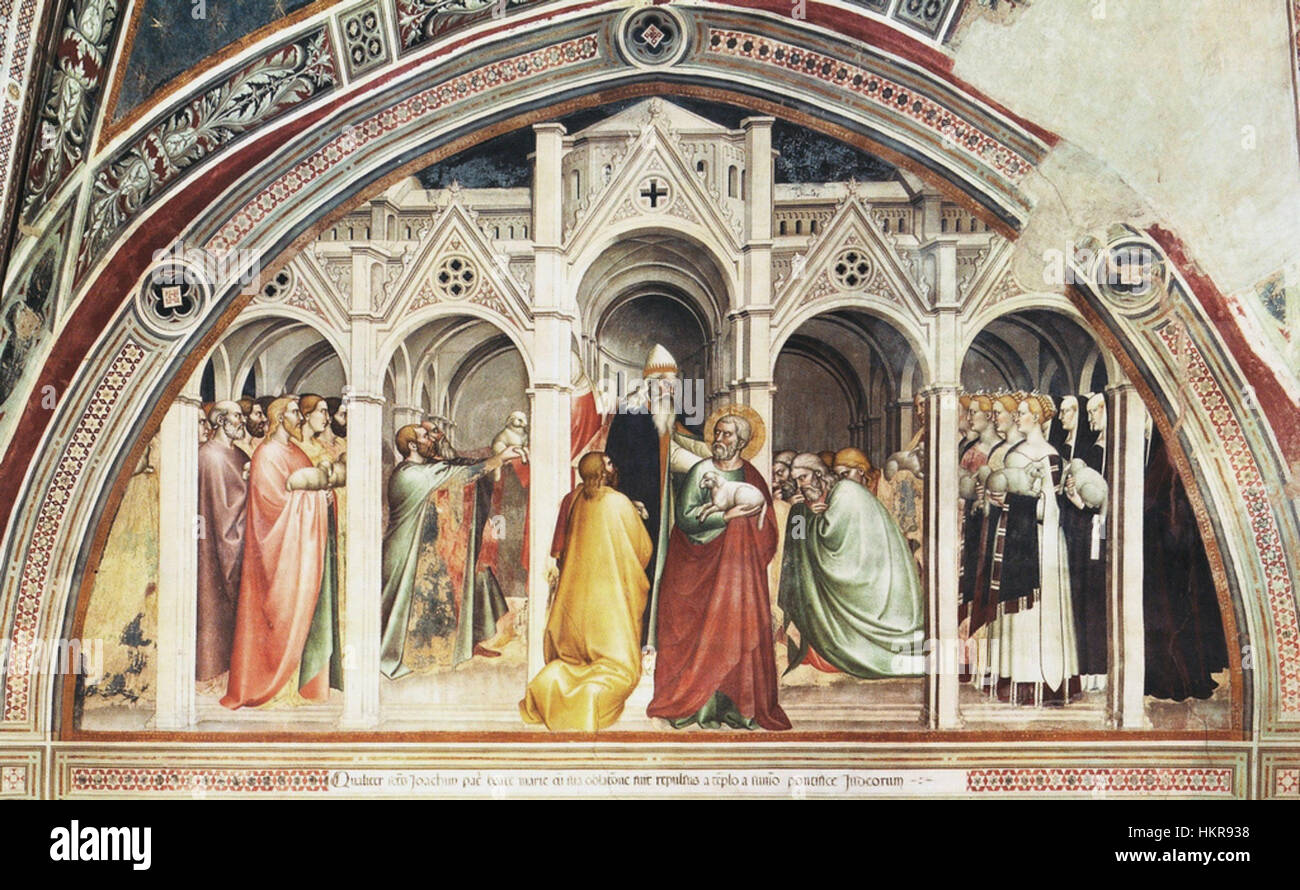 Das Gemälde „Cappella Rinuccini“, das Szenen aus dem Leben Christi darstellt, ist ein bedeutendes Beispiel religiöser Kunst der Renaissance. Es veranschaulicht die spirituellen und kulturellen Werte Italiens während der Renaissance. Stockfoto