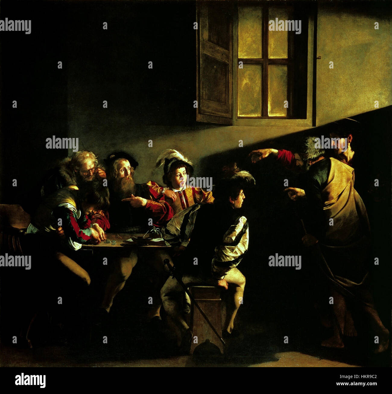 Caravaggio - La Vocazione di San Matteo Stockfoto
