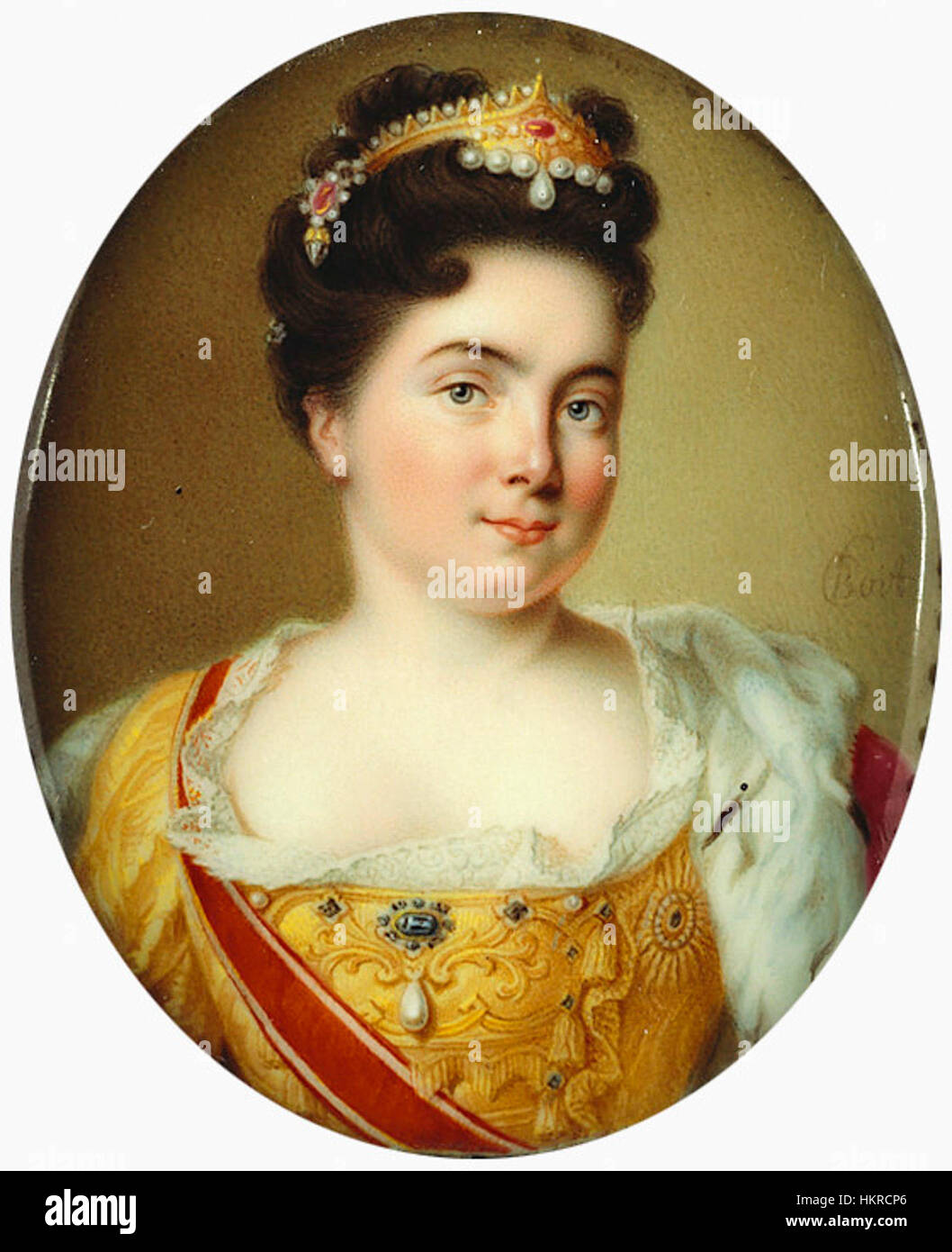 Katharina i. von Russland durch Charles Boit (c.1717, Royal Coll) Stockfoto