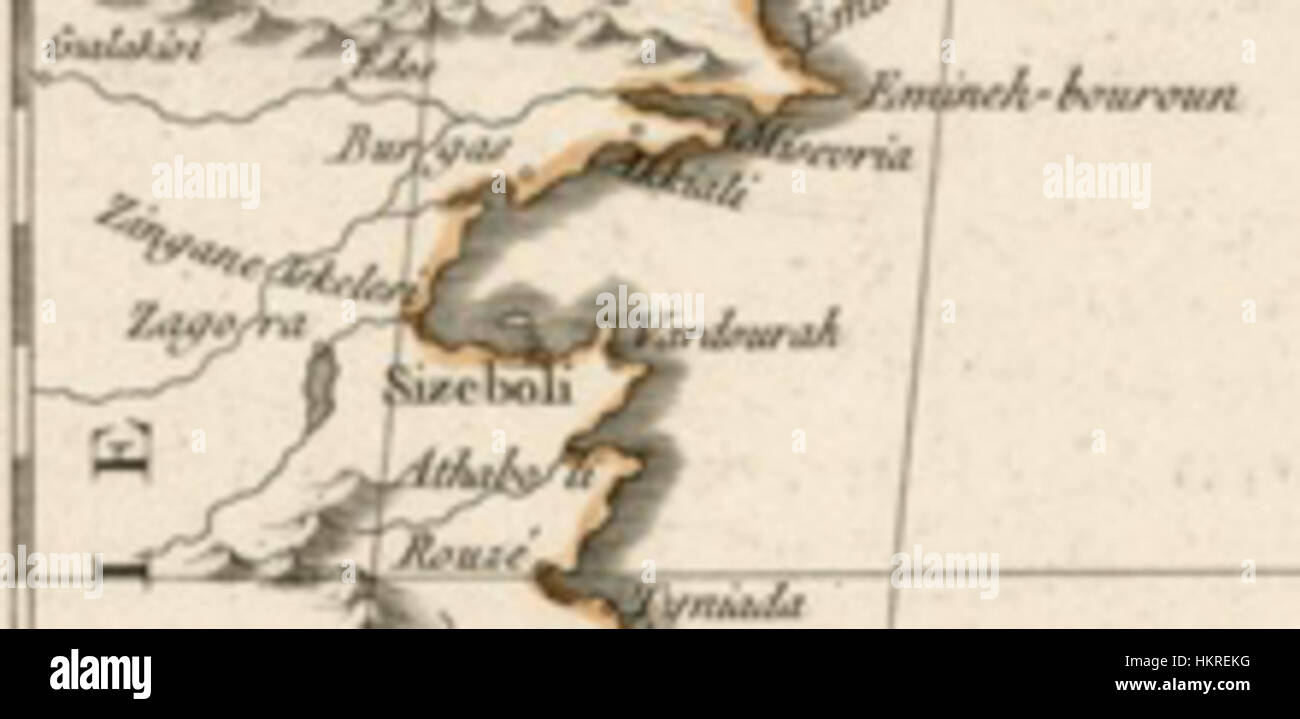 Diese Karte von Charles Francois Delamarche aus dem Jahr 1783 zeigt die Regionen rund um das Schwarze Meer, einschließlich der Ukraine, Little Tartary, Tscherkessen und Georgien. Die Karte bietet historische Einblicke in die geographische Lage dieser Gebiete im 18. Jahrhundert. Stockfoto