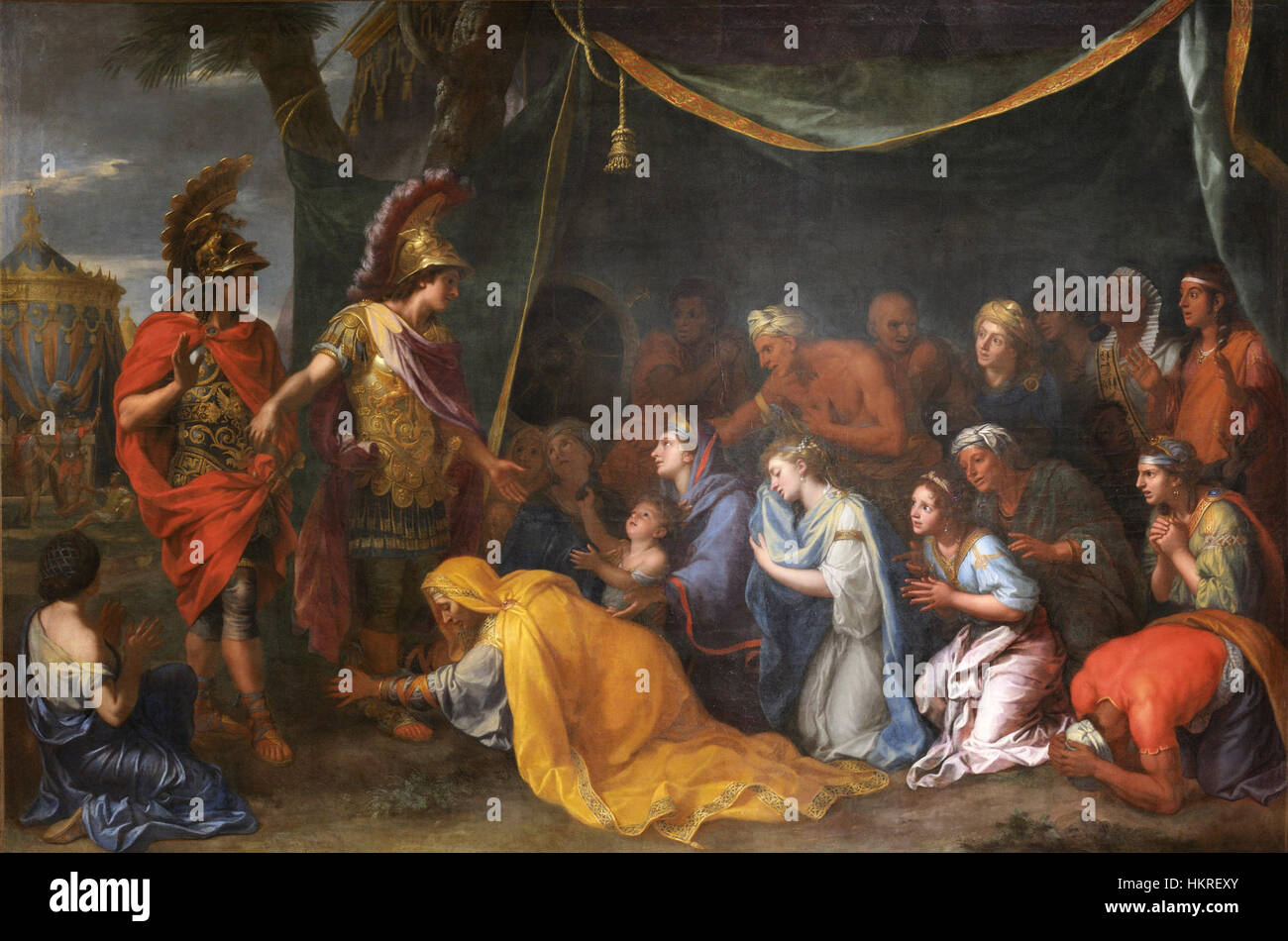 Charles Le Brun - Les Reines de kurzschneiden Aux Pieds firmierende Dit Aussi la Tente de Darius - Google Art Project Stockfoto