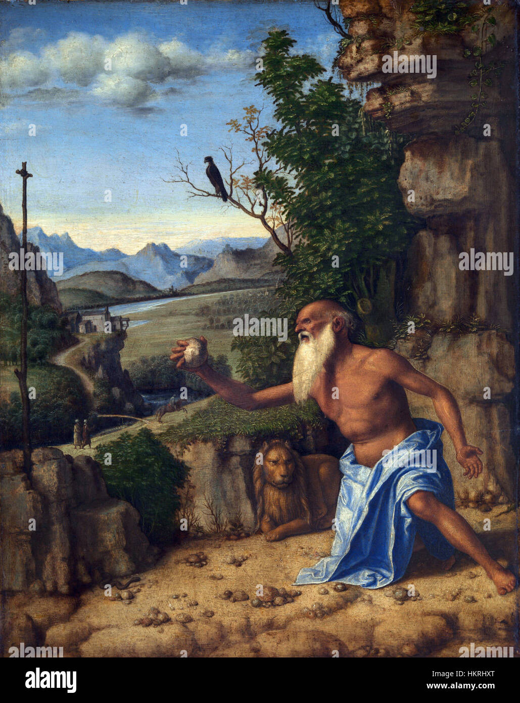 Cima da Conegliano, San Girolamo Nel Deserto, London, National Gallery 1 Stockfoto