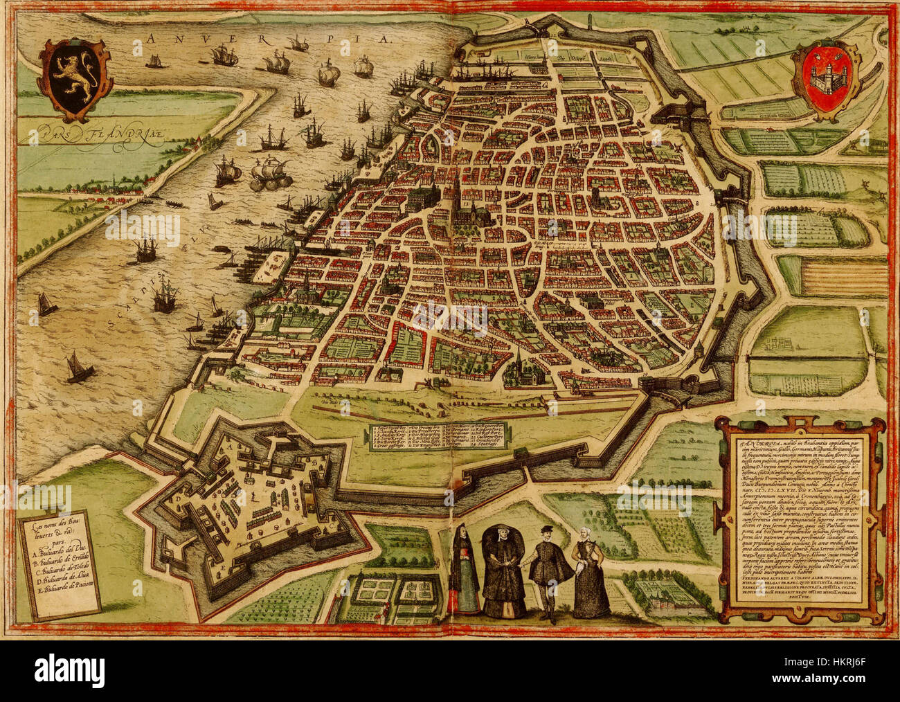 Antwerpen, 1572 Stockfoto