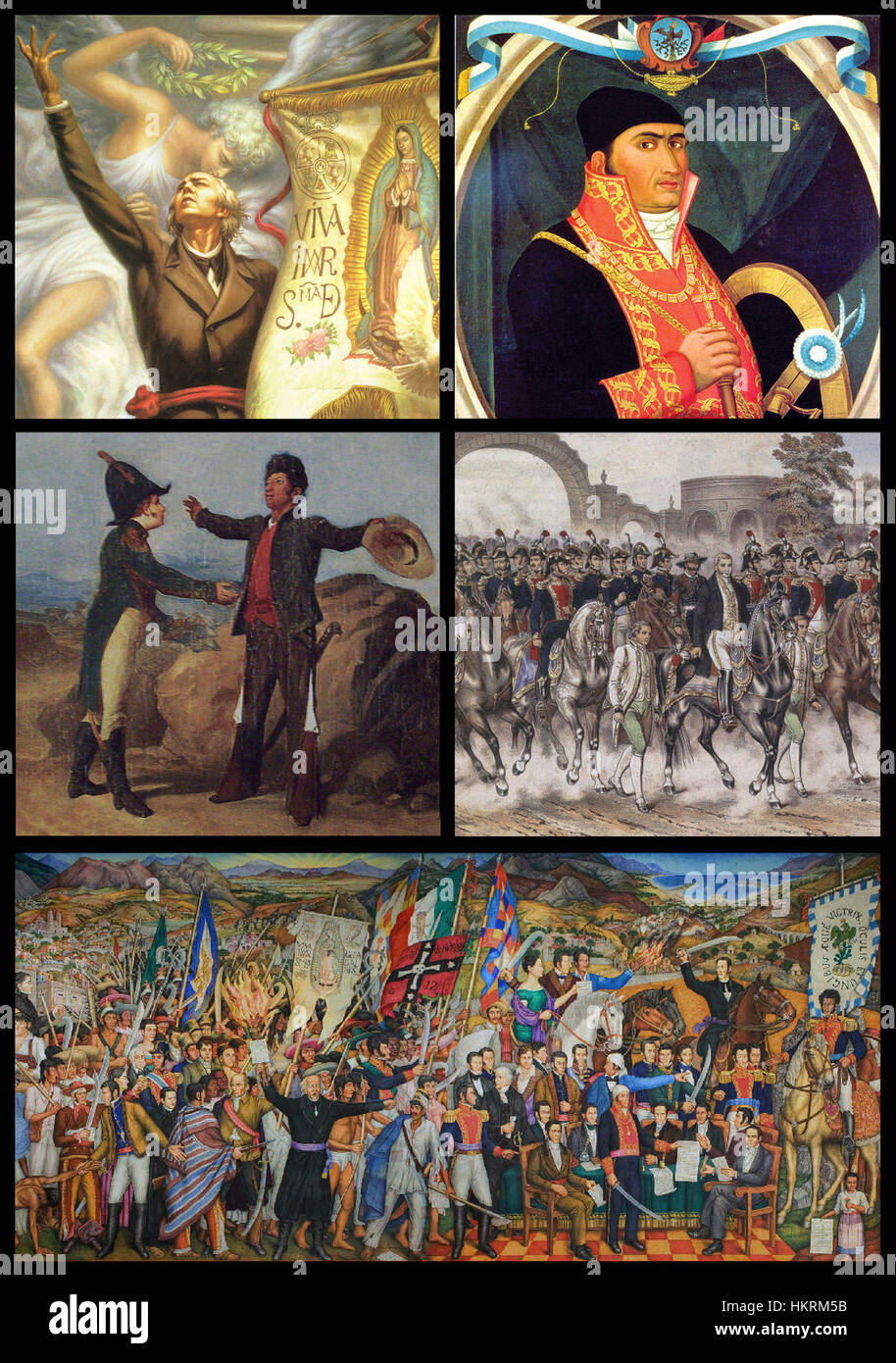 „Collage Independencia“ ist eine Verschmelzung historischer und moderner Kunststile, die Themen der Unabhängigkeit und der politischen Bewegungen reflektiert. Das Stück nutzt Collagetechniken, um die Spannung zwischen Tradition und Fortschritt im Kontext der Unabhängigkeit zu erforschen. Stockfoto