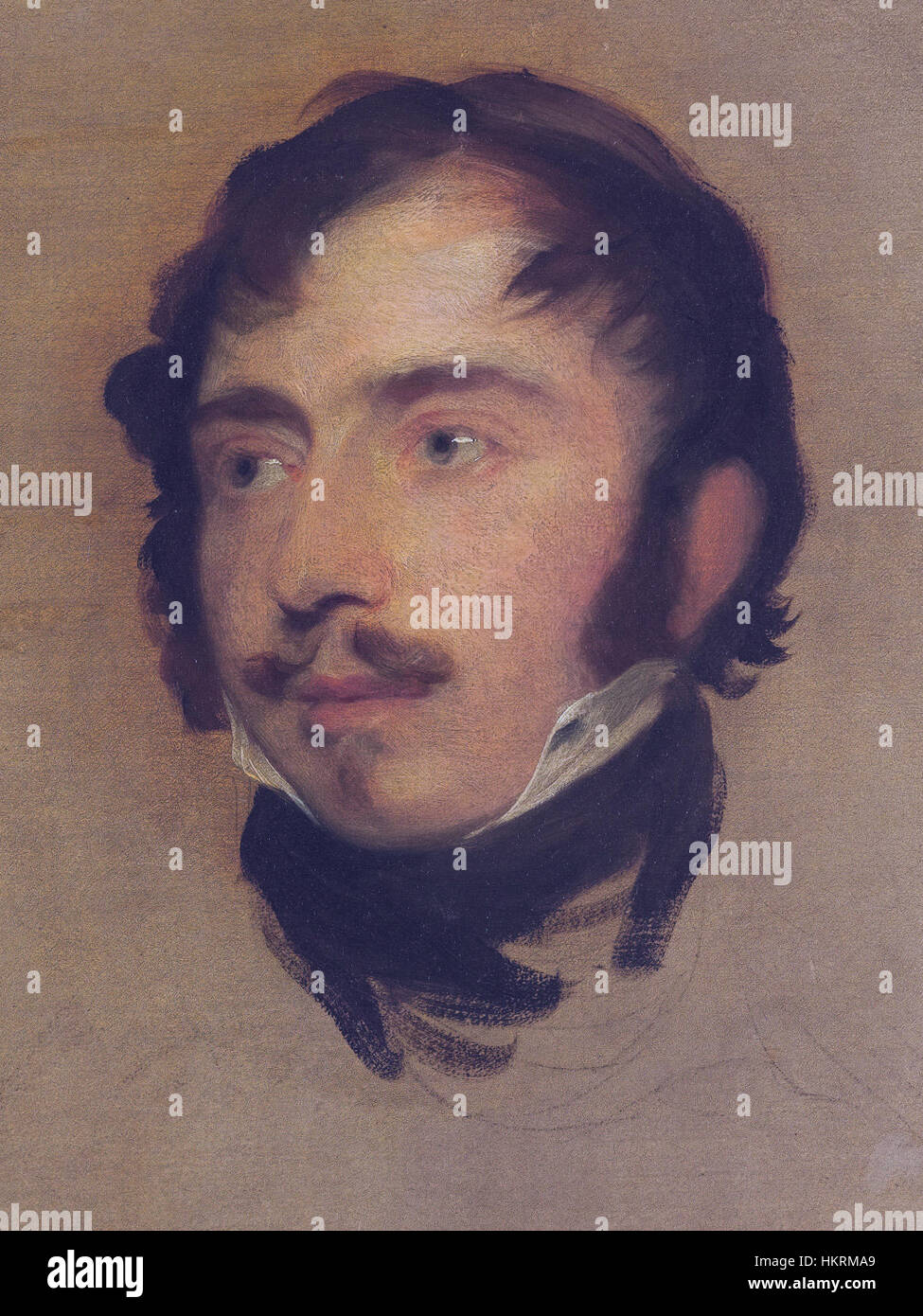 Dieses Porträt von Thomas Lawrence zeigt Colonel Thomas Wildman, einen britischen Offizier, der für seine Dienste während der Napoleonischen Kriege und später für seine Besitztümer bekannt ist. Stockfoto