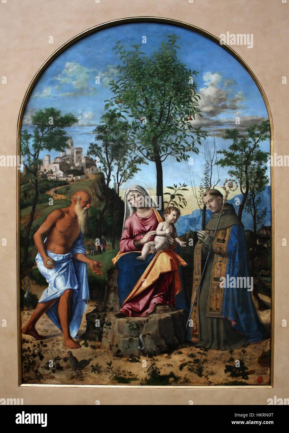 Conegliano - Madonna Dell'Arancio Tra ich Santi Ludovico da Tolosa e Girolamo Stockfoto