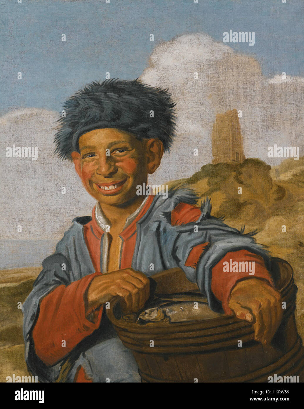 Nach Frans Hals - Lachen Fischerchen - Persiflage auf zwei Genre-Werke Stockfoto