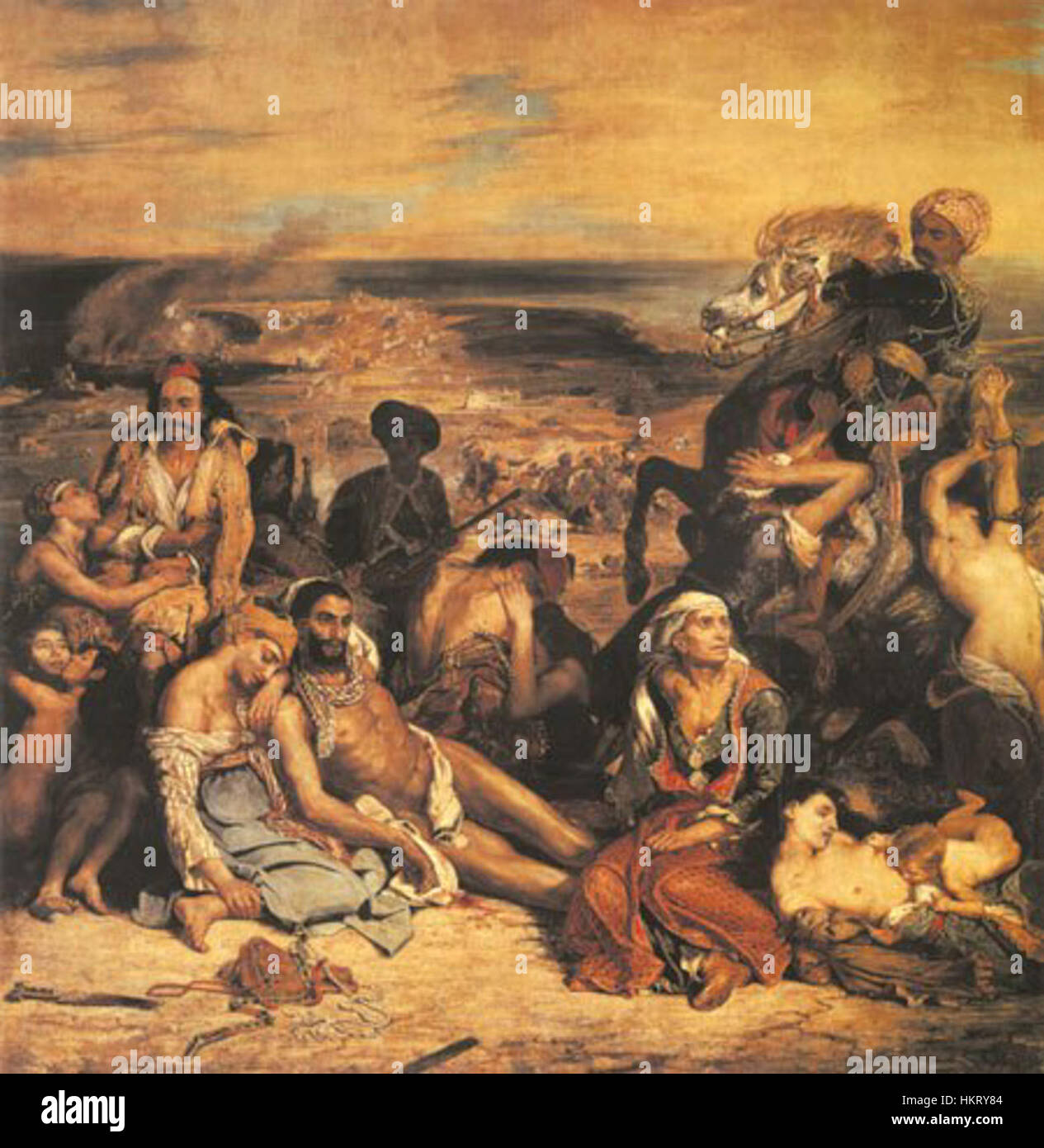 Delacroix Bekanntheit von chios Stockfoto