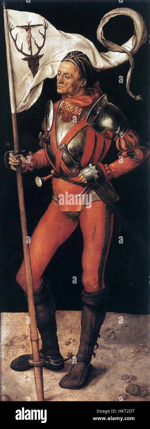 Ein von Albrecht Dürer geschaffener Teil des Paumgartner-Altars zeigt seine Meisterschaft der religiösen Kunst in der Renaissance. Stockfoto