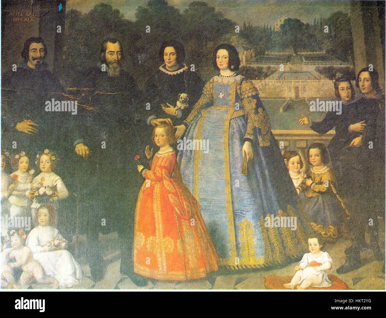 Domenico Fiasella-Ritratto Famiglia Imperiale (1642) Stockfoto