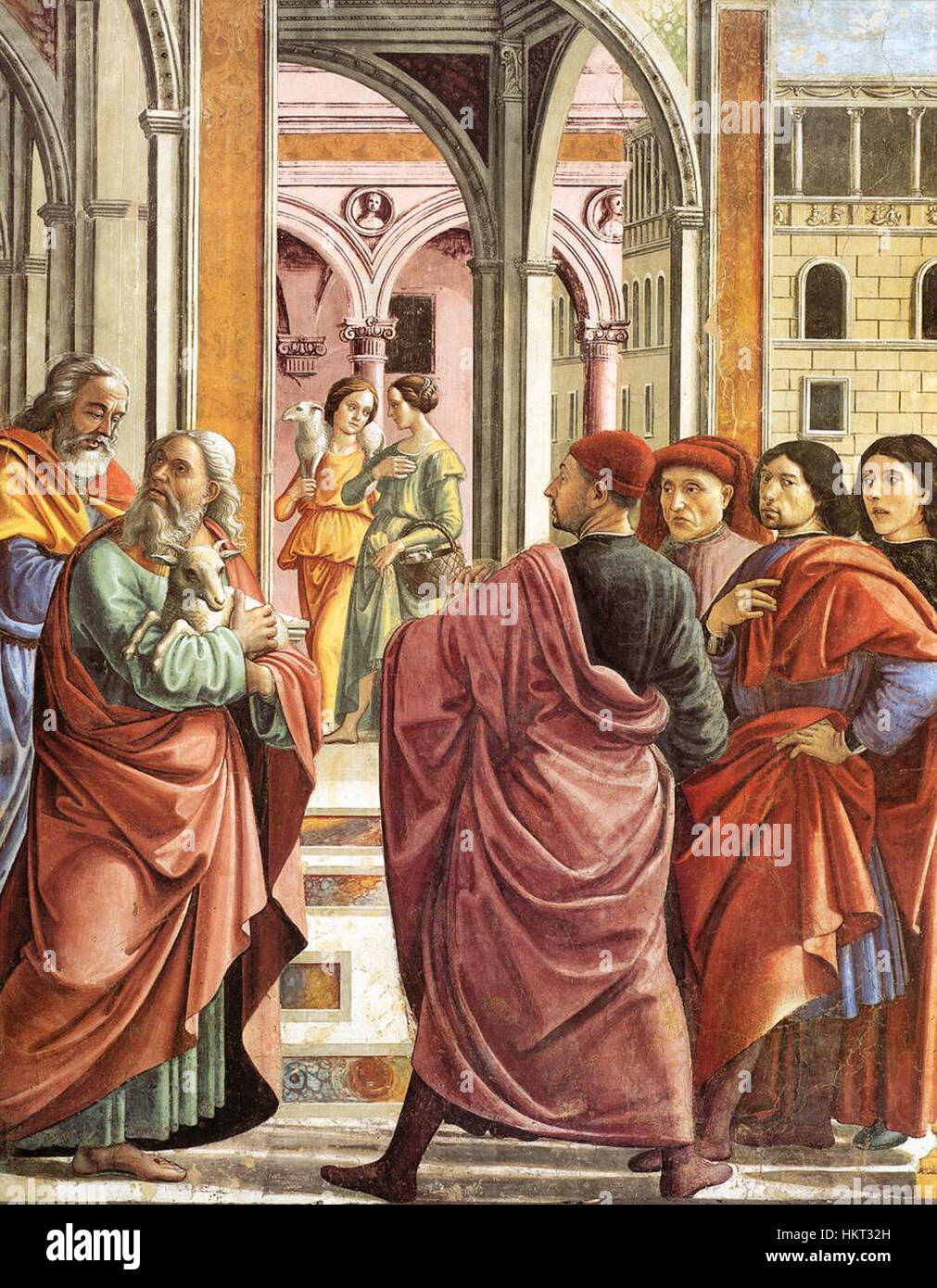 Domenico Ghirlandaio - Ausweisung von Joachim aus dem Tempel (Detail) - WGA8829 Stockfoto