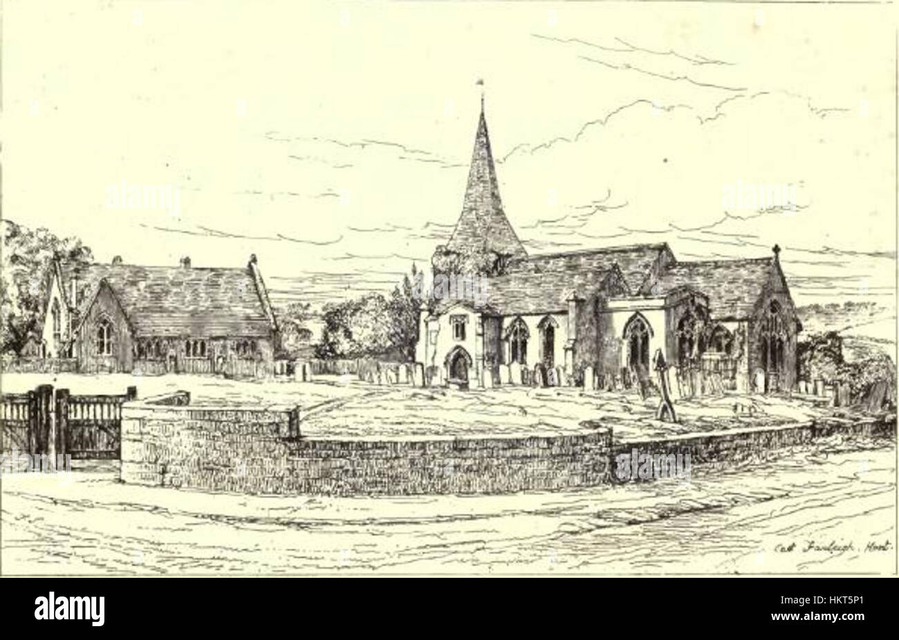 Die East Farleigh Church in Kent, England, ist Teil der historischen Aufzeichnungen in „Page Notes on the Church in the Counties of Kent, Sussex und Surrey“. Die Kirche ist bekannt für ihre architektonischen Merkmale, einschließlich ihres mittelalterlichen Designs und ihrer historischen Bedeutung. Stockfoto