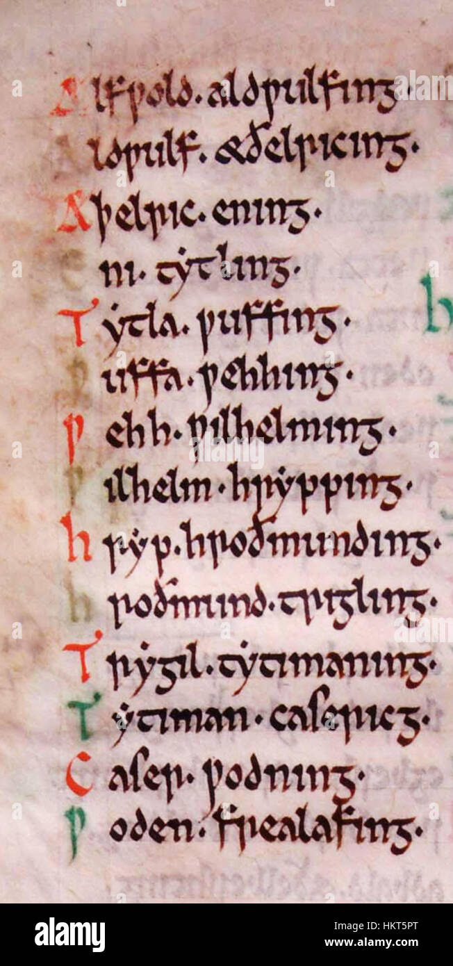 East Anglian tally (Textus Roffensis) Stockfoto