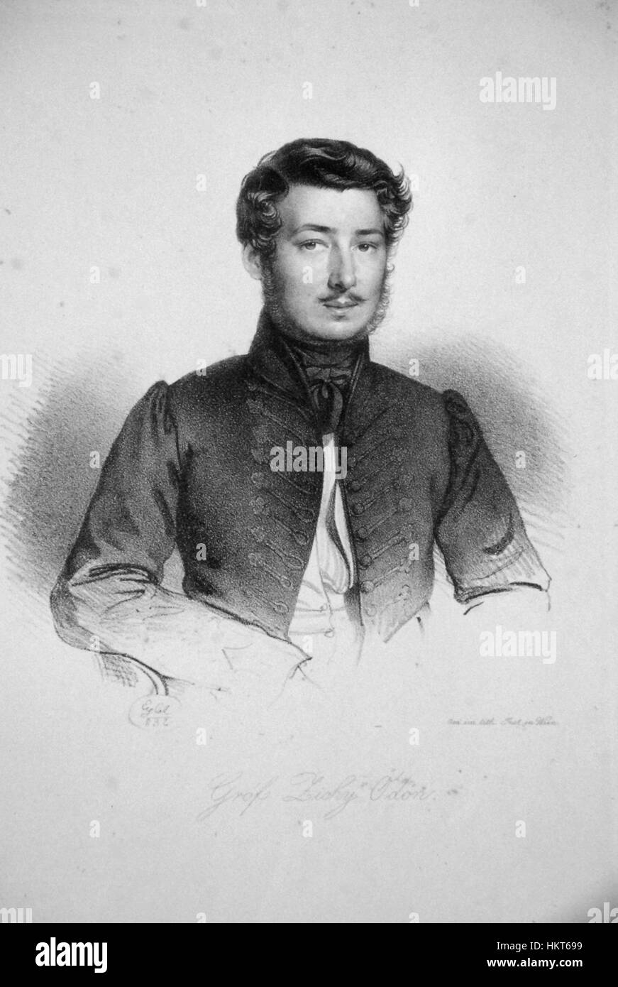 Edmund Zichy Eybl Litho ist eine Lithografie von Edmund Zichy Eybl, die den unverwechselbaren Stil des Künstlers veranschaulicht. Dieser Druck fängt feine Details und satte Schattierungen ein, die für Zichy Eybls Werke im 19. Jahrhundert charakteristisch sind. Stockfoto