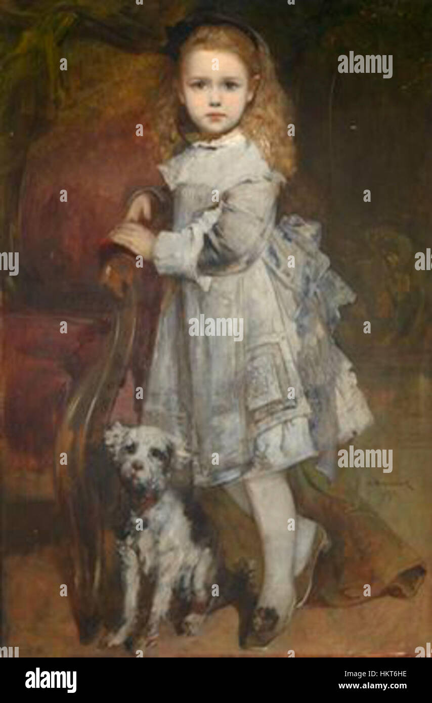 Dieses Porträt von Eduard Charlemont zeigt Baronesa Schwegel und zeigt die aristokratische Figur in formaler Kleidung. Das Gemälde spiegelt den Stil und die Eleganz der europäischen Porträts des 19. Jahrhunderts wider. Stockfoto