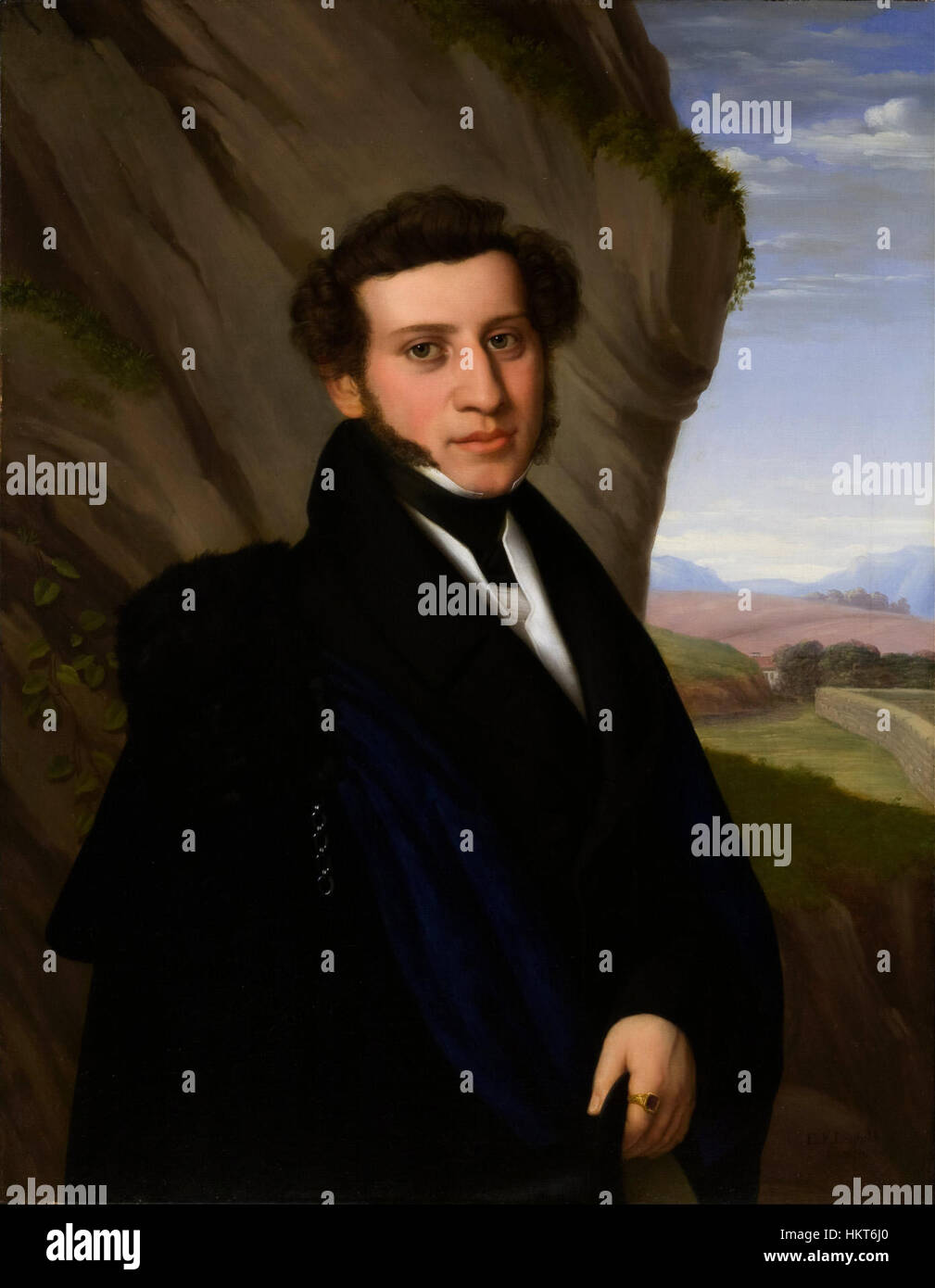 Eduard Friedrich Leybold - Portrait von Sam Ehrenstamm - Google Art Project Stockfoto