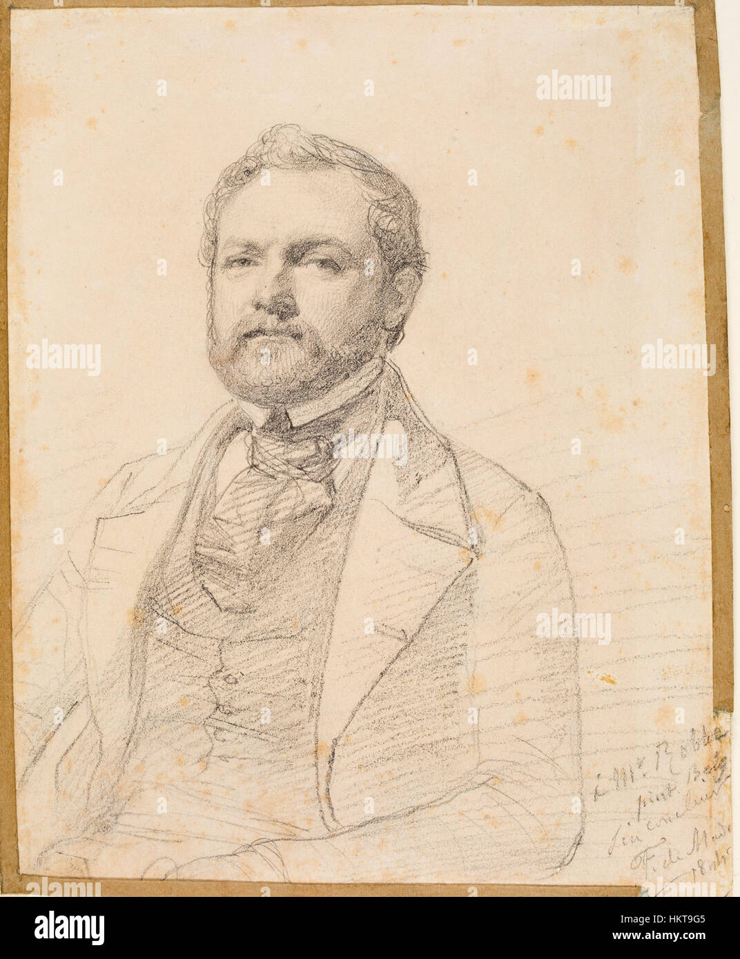 Dieses Porträt von Louis Robbe von Federico de Madrazo fängt den berühmten spanischen Maler in einem würdevollen und realistischen Stil ein, der die künstlerische Meisterschaft des 19. Jahrhunderts widerspiegelt. Stockfoto