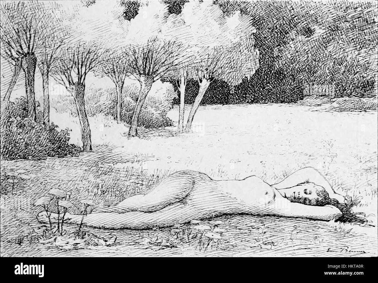 „Printemps“ von Emmanuel Benner fängt das Wesen des Frühlings ein und veranschaulicht in leuchtenden Farben die Schönheit der Saison. Das Gemälde spiegelt Benners charakteristischen Stil wider, voller natürlichem Licht und reicher Landschaften, die das Erwachen der Natur während dieser Jahreszeit hervorrufen. Stockfoto