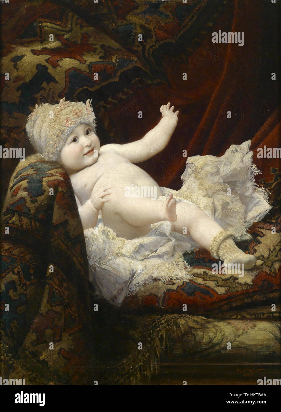 Ernst Klimt Baby Stockfoto