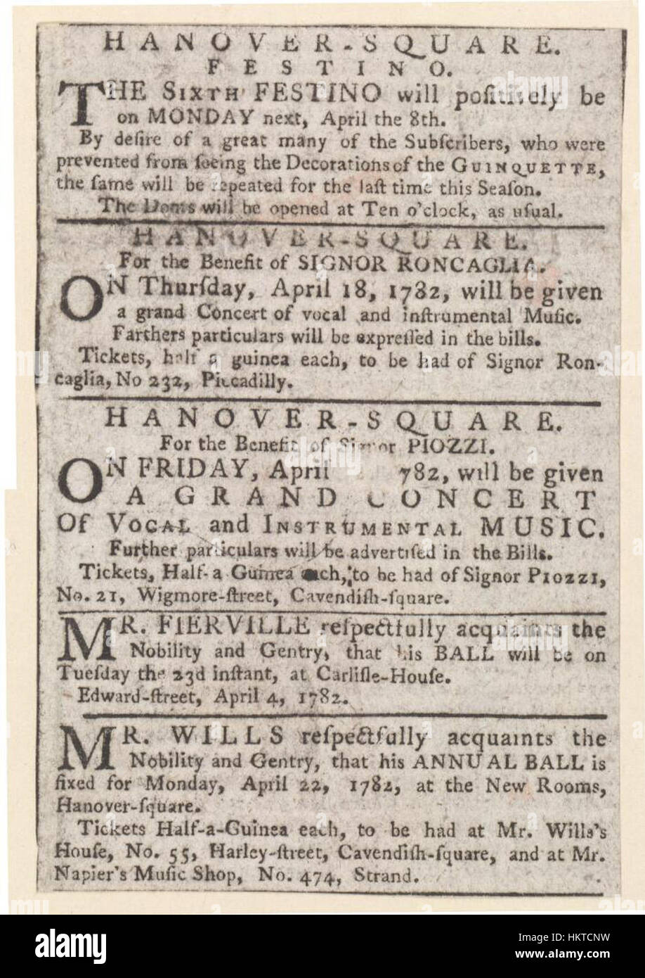 Die Sammlung der Bodleian Libraries umfasst ein historisches Stück, das den Hannover-Platz darstellt und einen Schnappschuss der britischen Architektur und des städtischen Lebens des 18. Jahrhunderts bietet. Die Abbildung zeigt das Layout und den architektonischen Stil des Platzes und spiegelt die Entwicklung Londons während dieser Zeit wider. Stockfoto