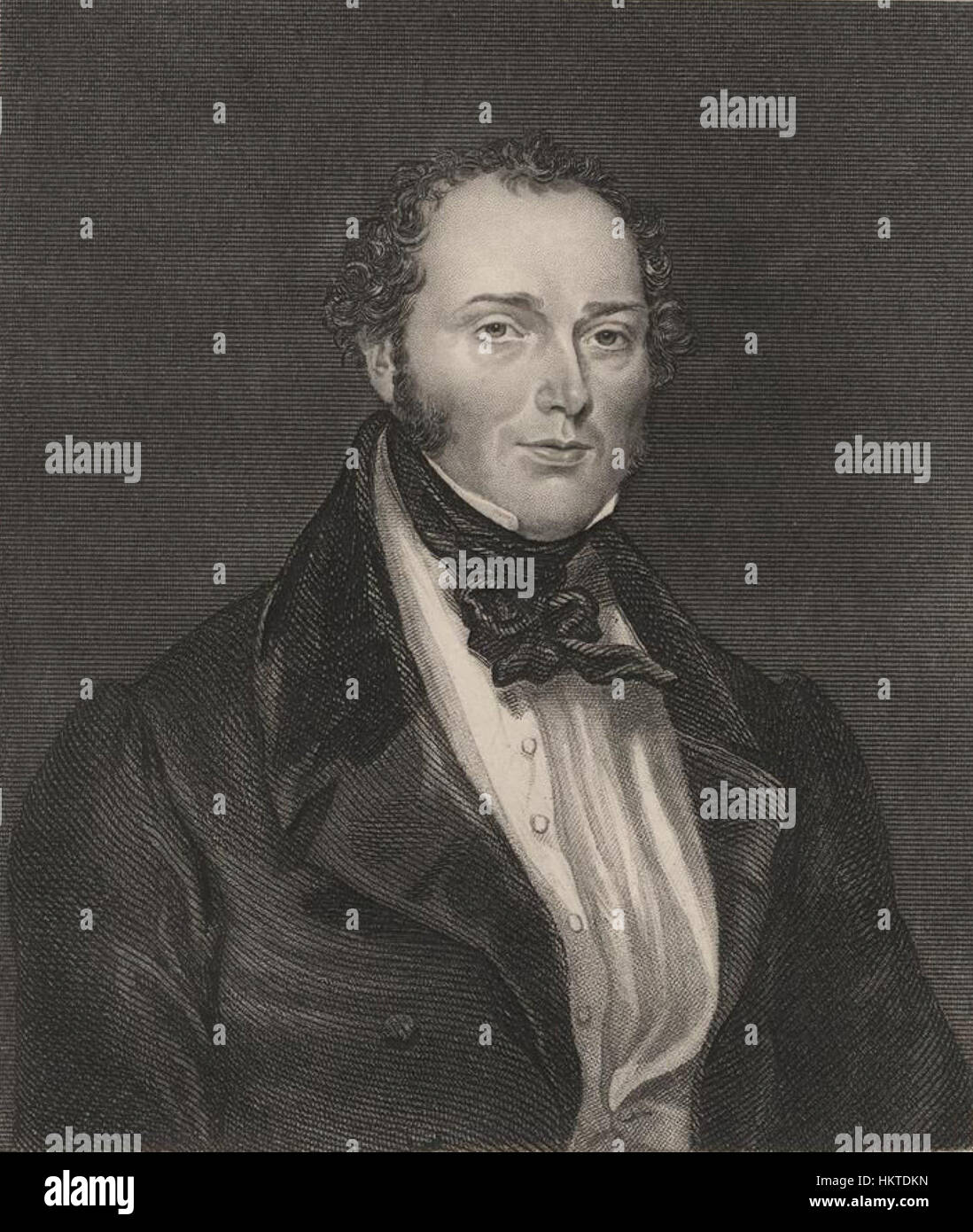 Dieses Kunstwerk zeigt ein Porträt von Feargus Edward O’Connor, einer prominenten Persönlichkeit der britischen politischen Bewegung des 19. Jahrhunderts. O’Connors Gleichnis, bekannt für seine Befürwortung des Chartismus, wird detailliert und ausdrucksstark erfasst und unterstreicht seine Rolle als Schlüsselfigur im Kampf für Wahlreformen und Arbeiterrechte in England. Stockfoto