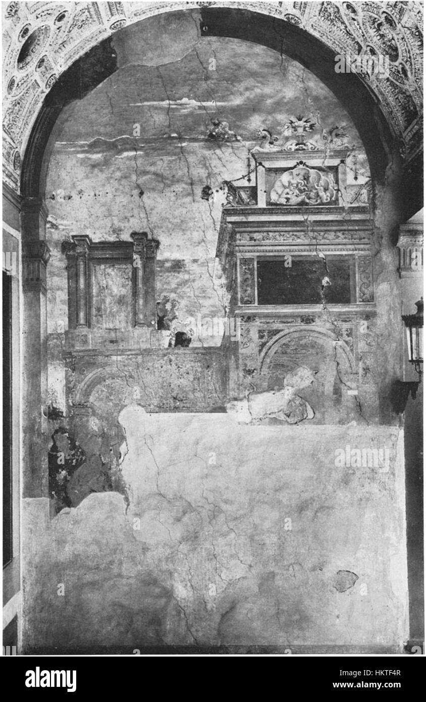 Filippino Lippi, Opfer des Laokoon, Freskenfragment Villa Poggio eine Caiano Stockfoto