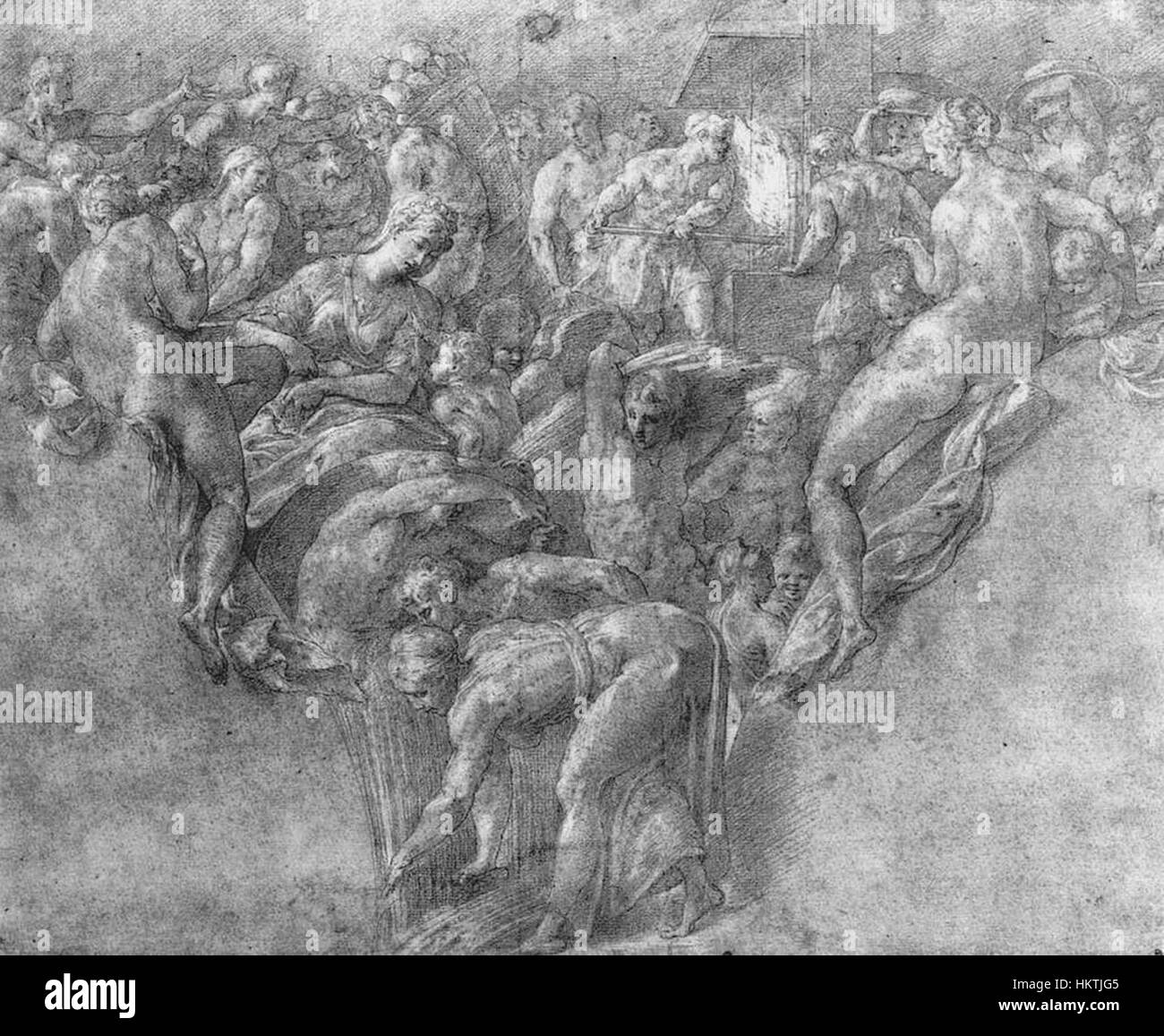 Francesco Primaticcios Werk Ceres ist eine klassische Darstellung der römischen Göttin der Landwirtschaft. Das Gemälde unterstreicht Primaticcios Beherrschung des Renaissancestil, mit Blick auf mythologische Themen und detaillierte, lebensechte Kompositionen. Stockfoto