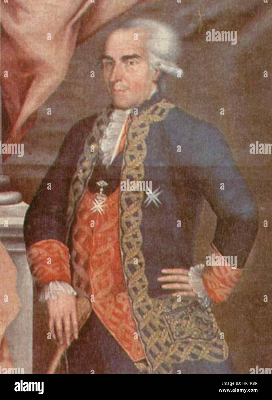 Francisco Gil de Taboada y Lemos war ein spanischer Künstler, der für seine Werke bekannt ist, die die klassische Tradition der spanischen Malerei widerspiegeln. Seine Kunst verbindet historische Themen mit realistischen Porträts und allegorischen Motiven. Stockfoto