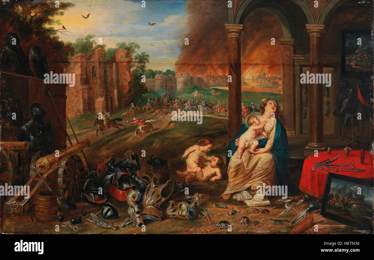 „Allegory of Touch“ von Frans Wouters ist ein barockes Gemälde, das die symbolische Darstellung des Tastsinns darstellt. Die Allegorie verwendet lebendige Bilder und taktile Symboliken, um die Bedeutung der sensorischen Wahrnehmung in der menschlichen Erfahrung zu vermitteln. Stockfoto