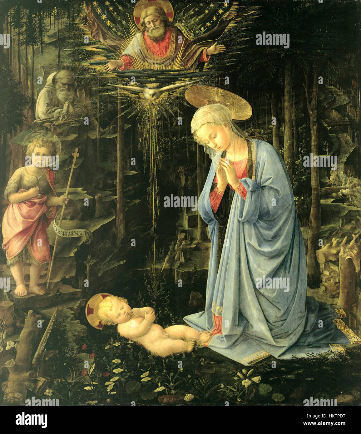 Fra Filippo Lippi - die Anbetung im Wald - Google Art Project Stockfoto