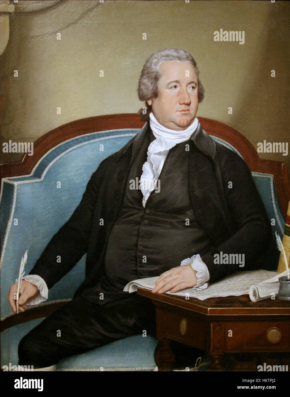 Frederick Muhlenberg war ein prominenter amerikanischer Künstler, der für seine frühen historischen Porträts bekannt war. Seine Ölgemälde fesselten die intellektuellen und politischen Figuren des 18. Jahrhunderts und trugen maßgeblich zur amerikanischen Porträtmalerei bei. Stockfoto