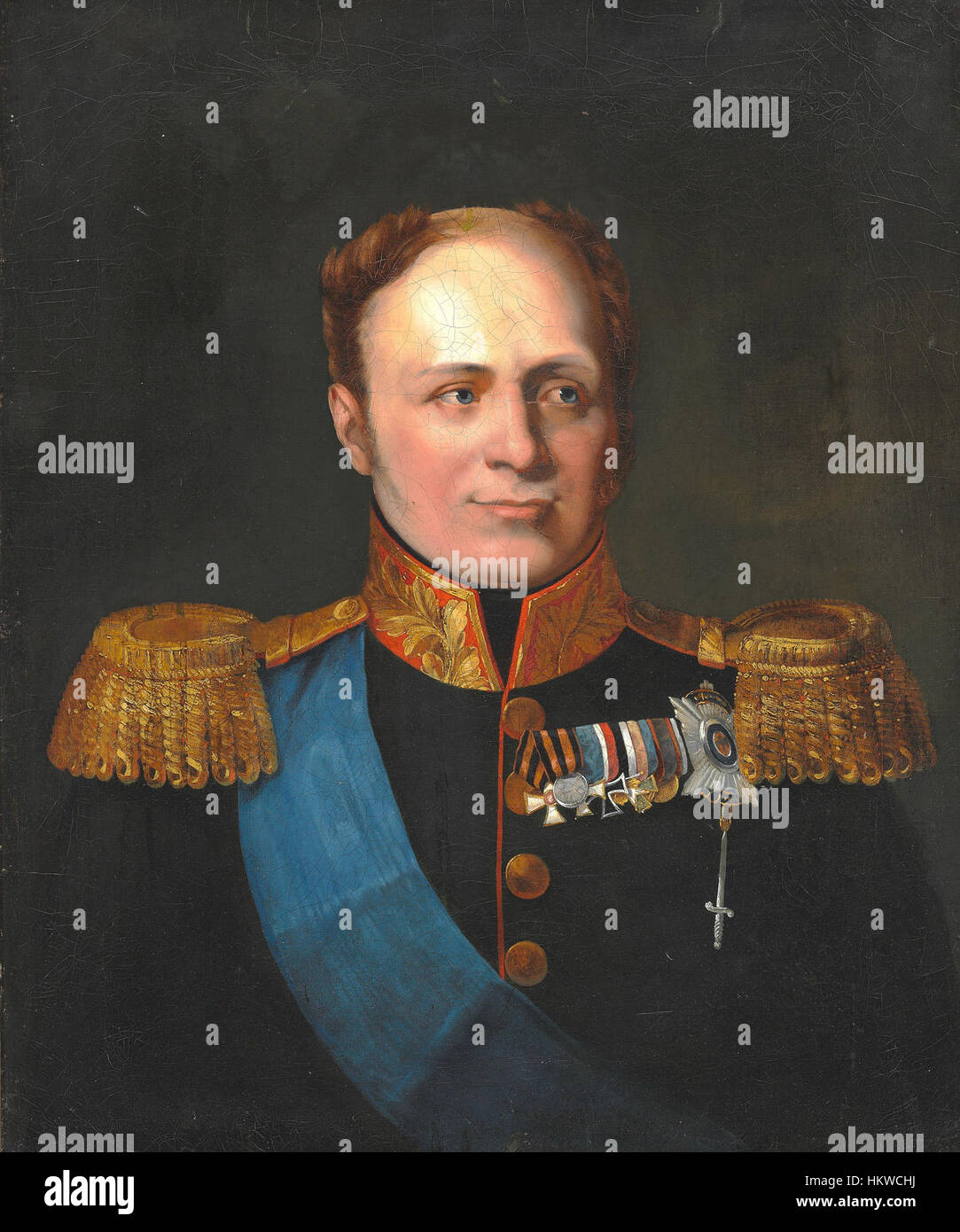 George Dawe (Art) - Porträt von Zar Alexander i. von Russland Stockfoto