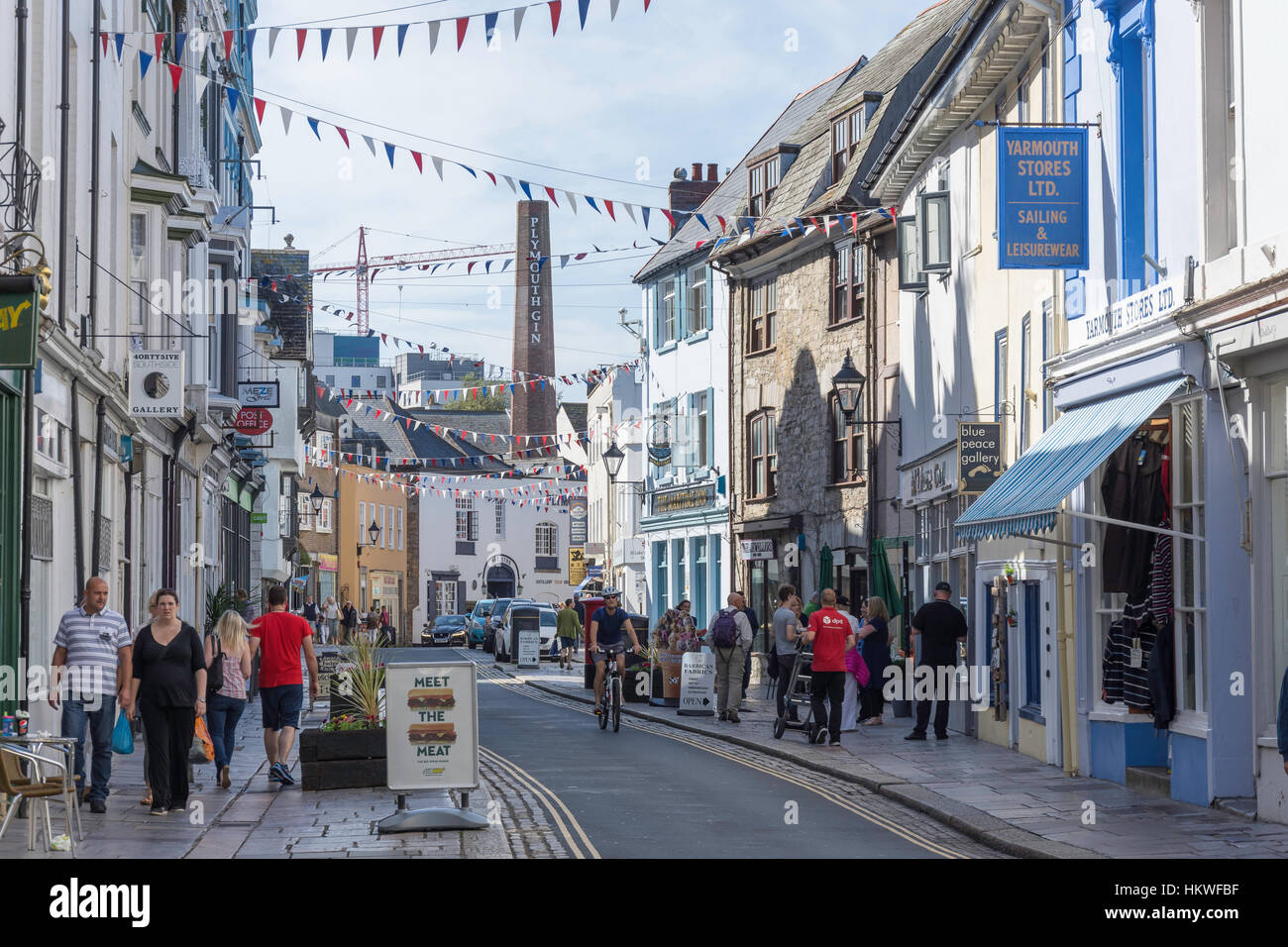 Southside Street, Barbican, Plymouth, Devon, England, Vereinigtes Königreich Stockfoto