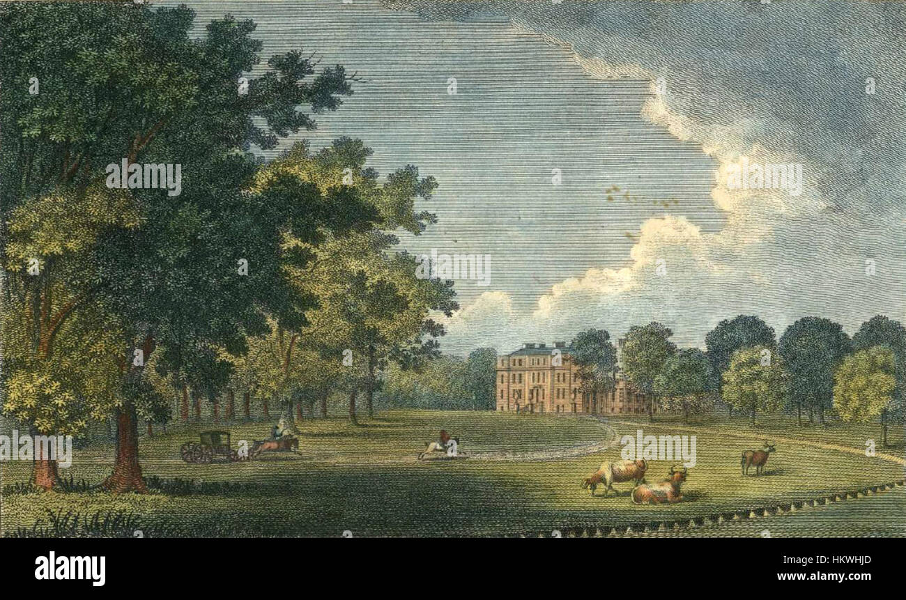 GIDEA Hall, 1797 aus einer Gravur von Humphrey Repton gemacht Stockfoto