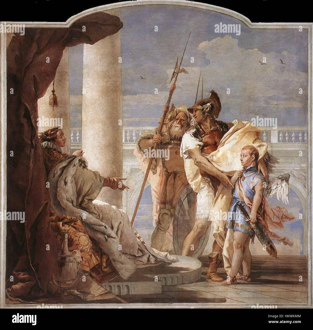 Giovanni Battista Tiepolo - Aeneas Einführung Amor verkleidet als Ascanius, Dido - WGA22337 Stockfoto