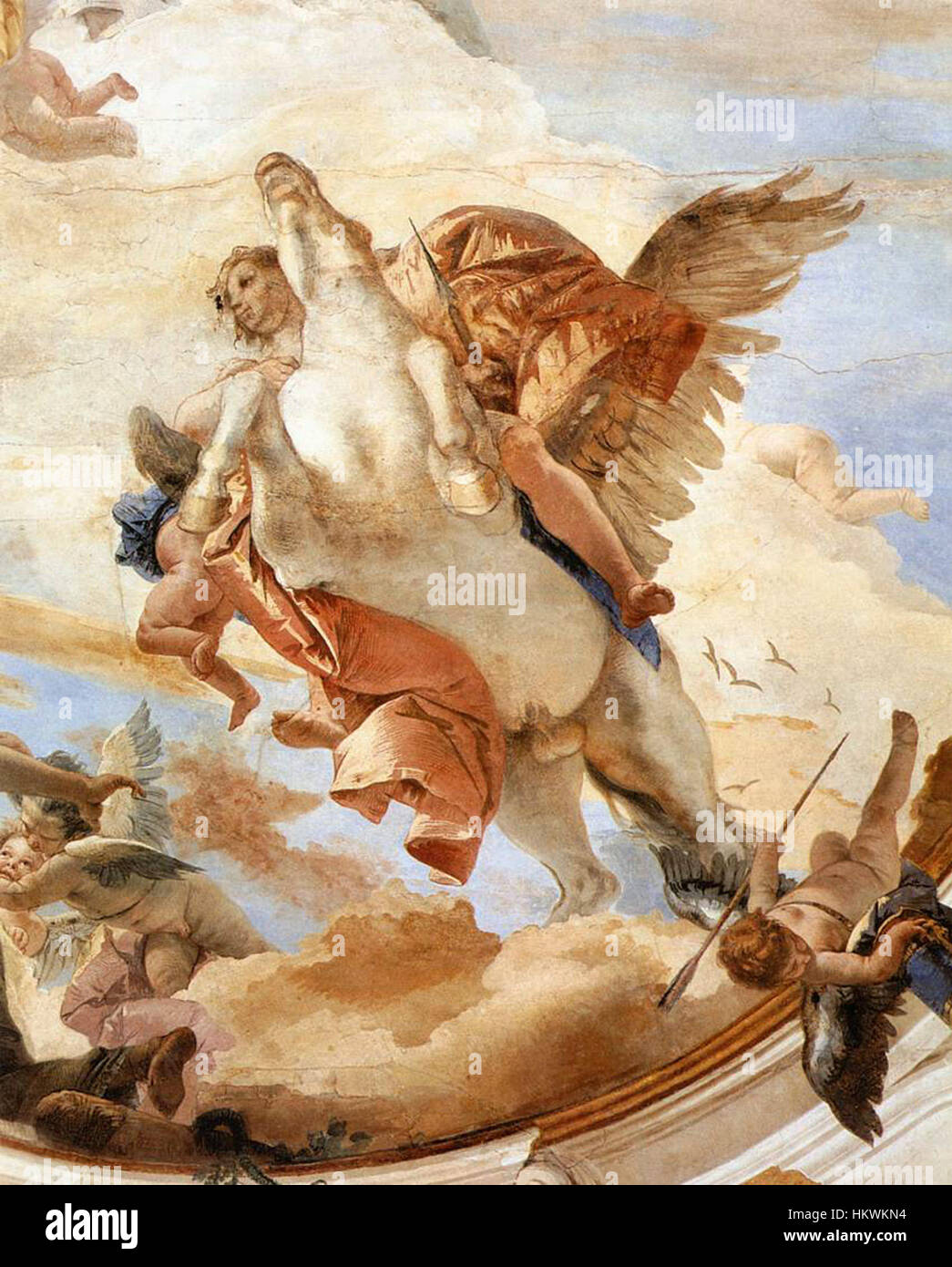 Giovanni Battista Tiepolo - Bellerophon auf Pegasus (Detail) - WGA22316 Stockfoto