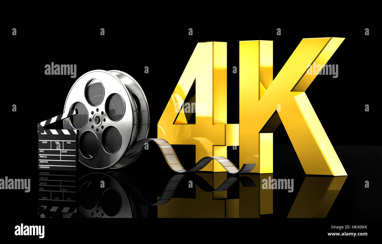 Kino 4k Konzept 3d Render Bild Stockfoto