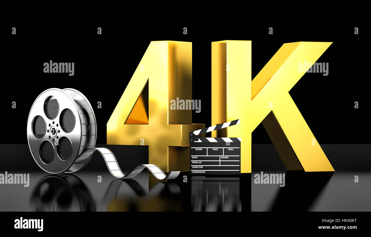 Kino 4k Konzept 3d Render Bild Stockfoto