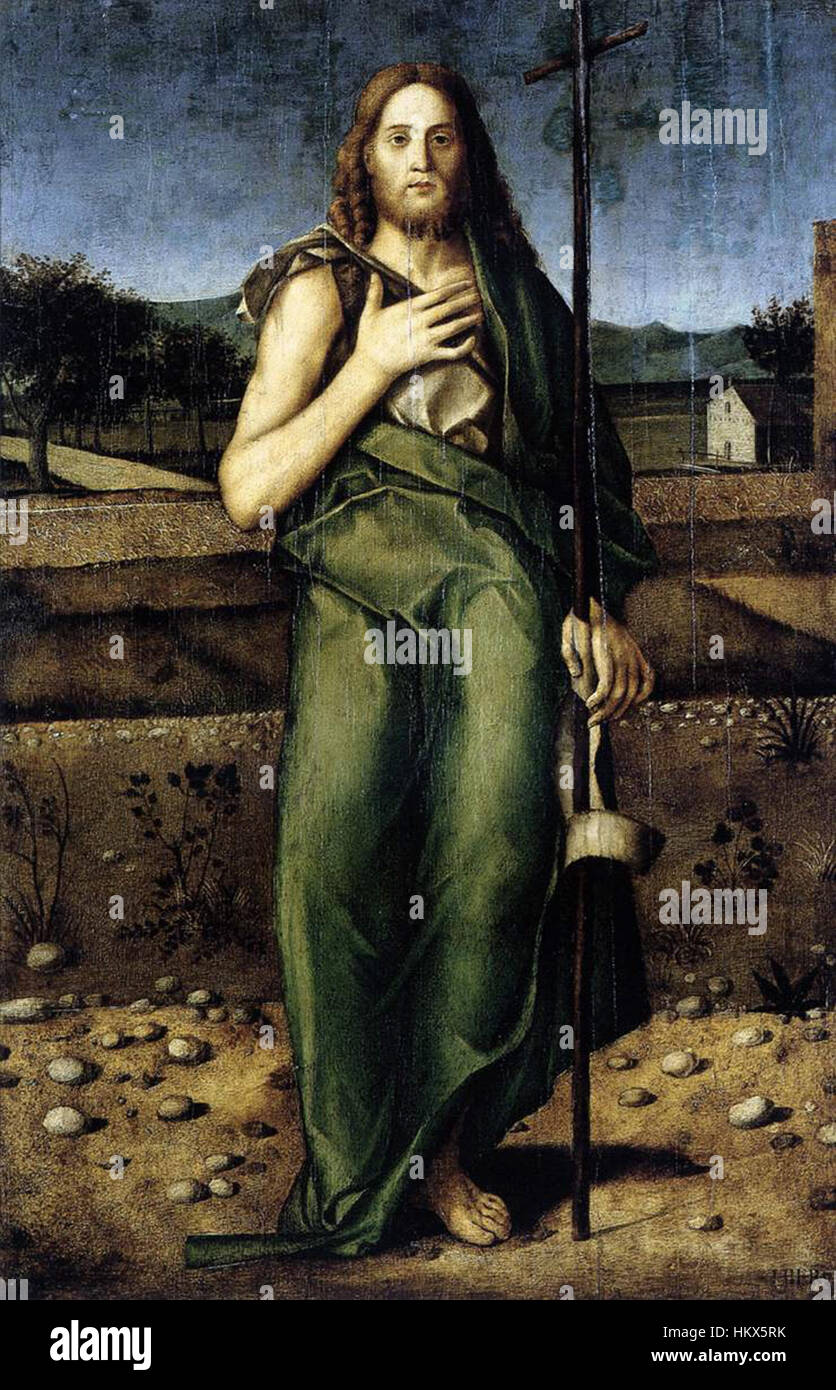 Girolamo da Santacroce - St. Johannes der Täufer - WGA20814 Stockfoto