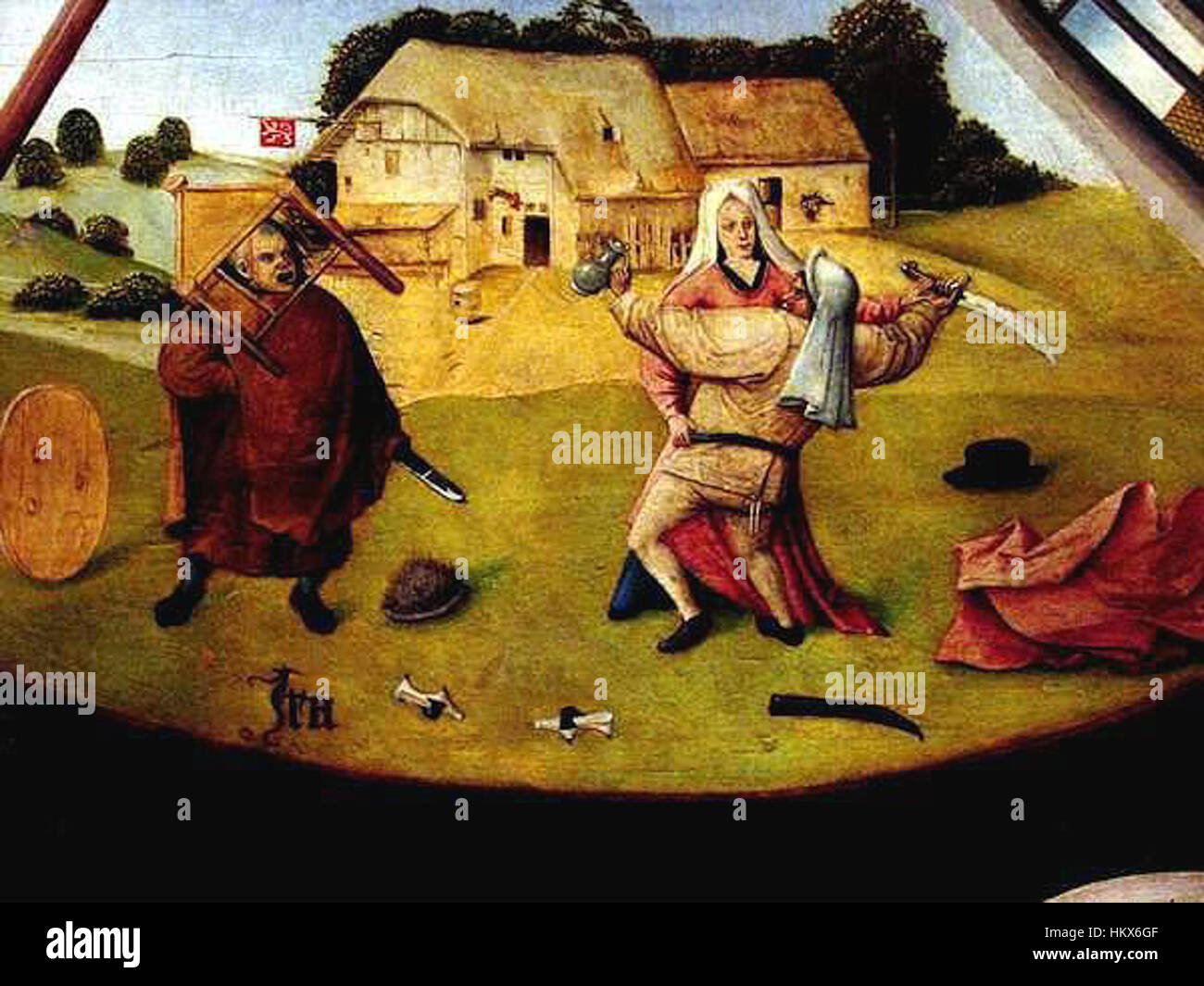 Hieronymus Bosch Die Sieben Todsünden Und Die Vier Letzten Dinge Wut Stockfotografie Alamy 