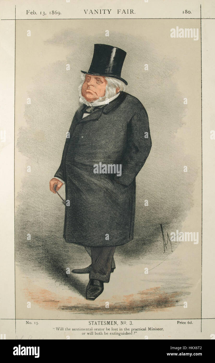 John Bright, Vanity Fair, 1869-02-13 Stockfoto