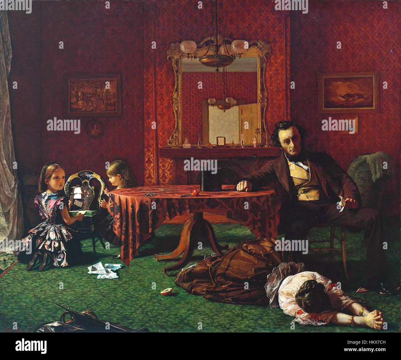 Ein Titelbild aus „Past and Present Number One“, einem historischen Magazin mit Themen aus vergangenen und zeitgenössischen Zeiten. Die Illustration fängt das Wesen des historischen Kontextes durch Vintage-Kunstwerke ein. Stockfoto