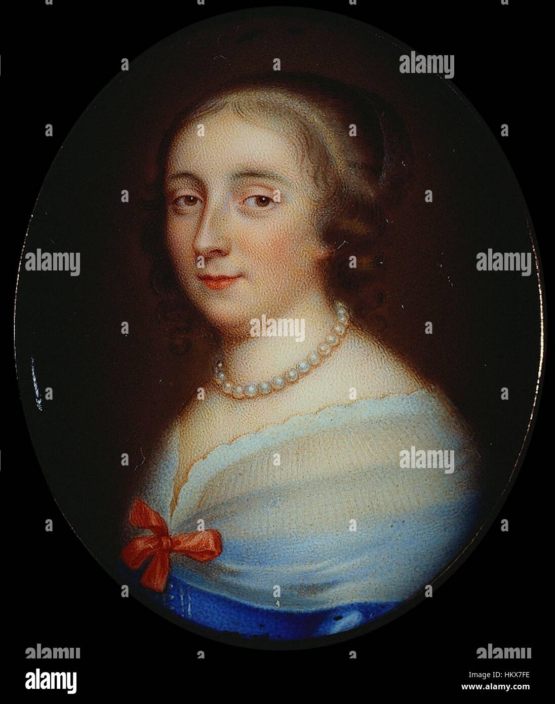 Petitot - Marguerite de Cambout de Coislin, Comtesse franquistischen et d'Armagnac Stockfoto