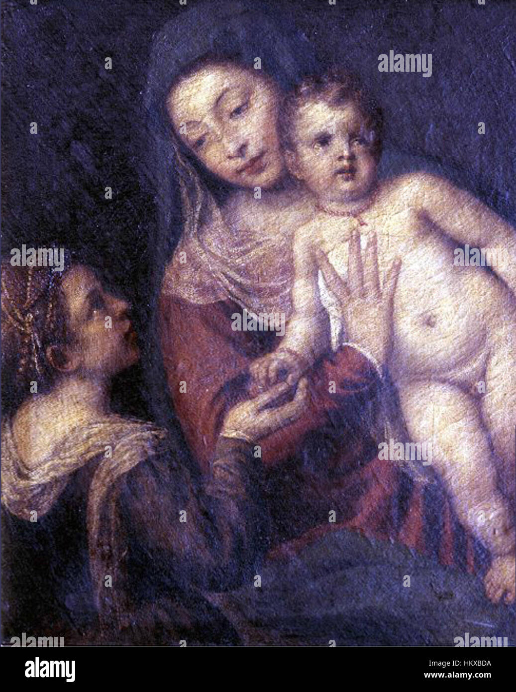 Bottega di Tiziano, Madonna con Bambino e Santa Caterina d ' Alessandria Stockfoto