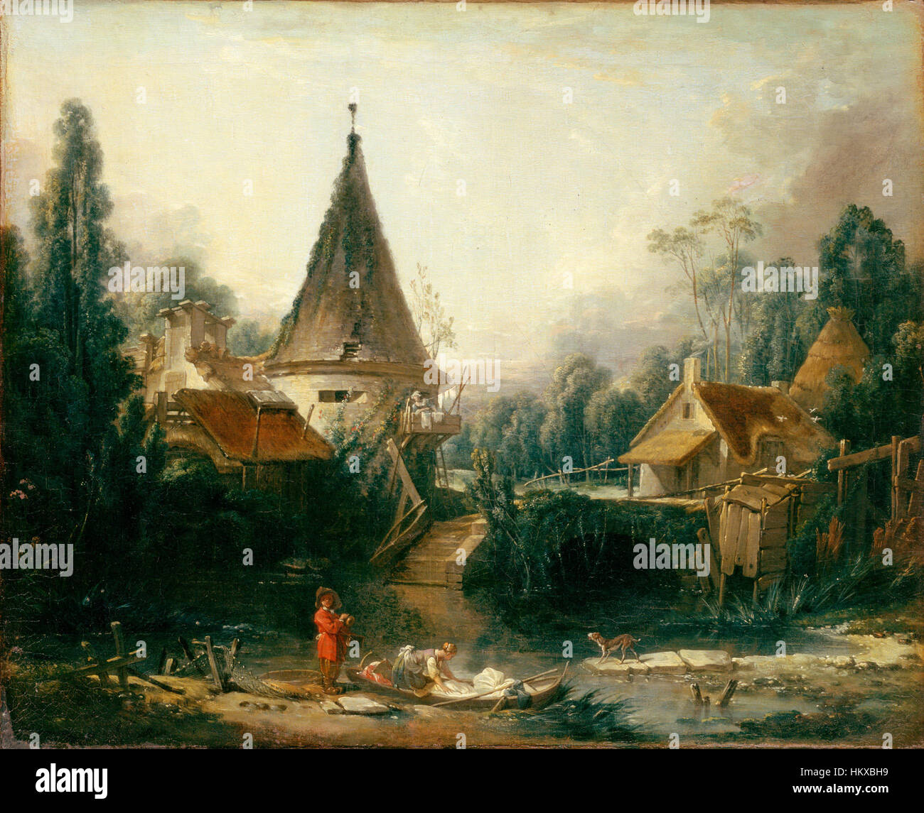 Boucher, Francois - Landschaft in der Nähe von Beauvais Stockfoto